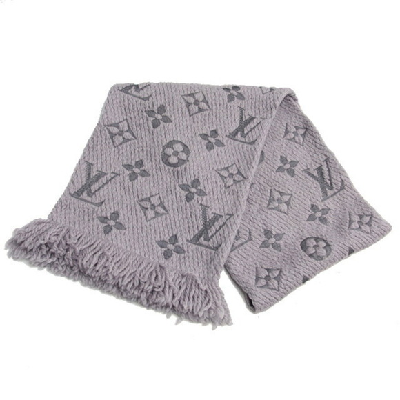 Louis Vuitton Monogram Scarf Echarpe Mania Gris Perle - Picture 1 of 10